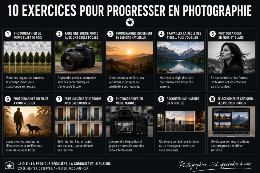 Photographie 10 exercices pour progresser en photo