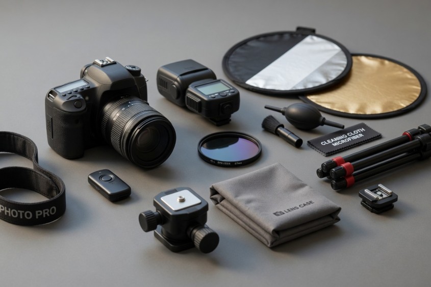 Photographie représentant les accessoires photos indispensables